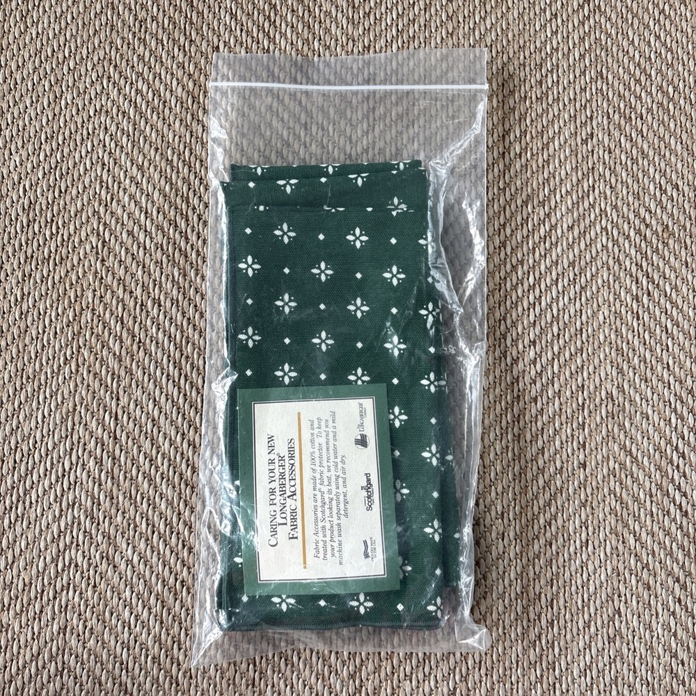 Longaberger Set of 2 Napkins Heritage Green